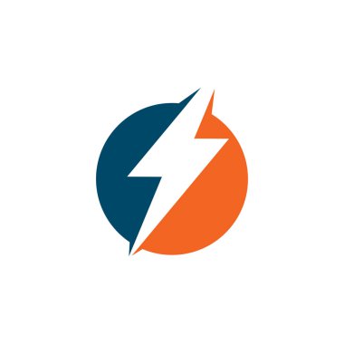 Flash simgesi logo tasarım vektör şablonu