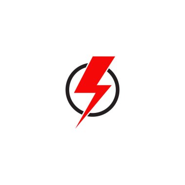 Flaş elektrik simgesi logo tasarım şablonu
