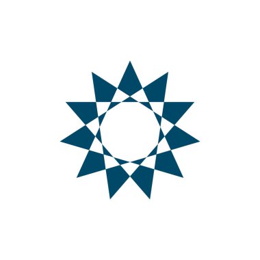 Çiçek simgesi logo tasarım vektör şablonu