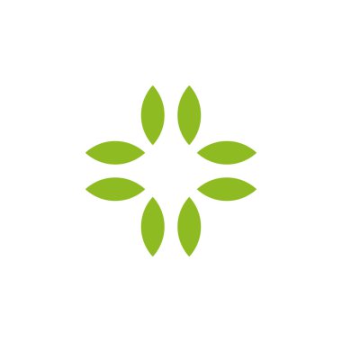 Çiçek simgesi logo tasarım vektör şablonu