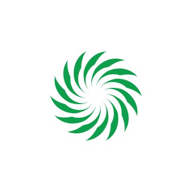 Çiçek simgesi logo tasarım vektör şablonu