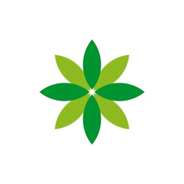 Çiçek simgesi logo tasarım vektör şablonu