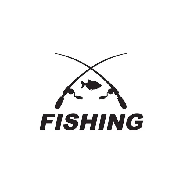 Fishing club logo design vector template — 스톡 벡터