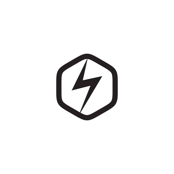 Flash elektrisch pictogram logo ontwerp template — Stockvector