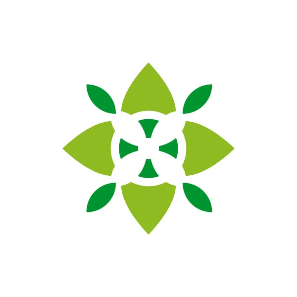 Modèle vectoriel de conception logo icône fleur — Image vectorielle