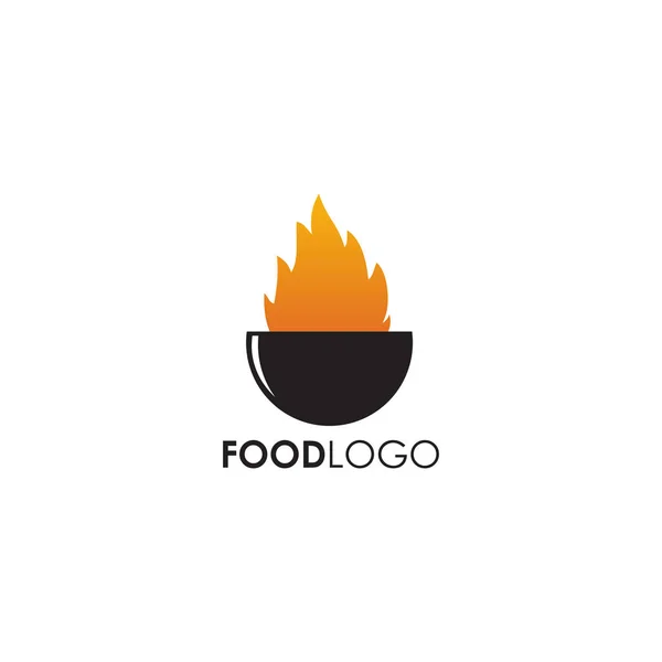 Návrh loga potravin s použitím šablony ikon misky — Stockový vektor