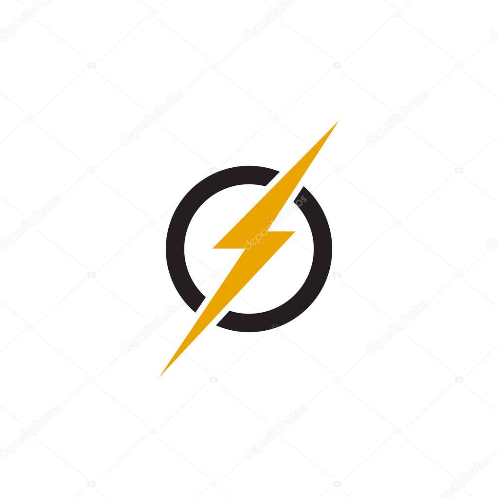 Flash icon logo design vector template