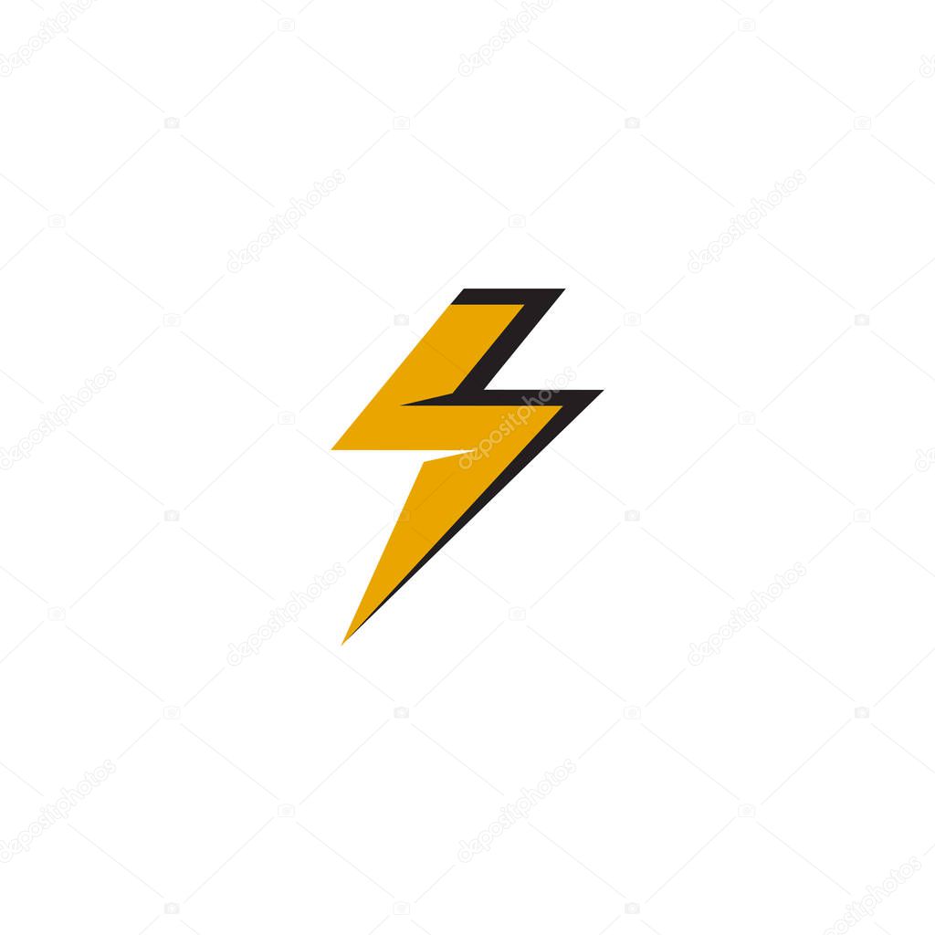 Flash electric icon logo design vector illustration template
