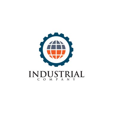 Endüstriyel şirket için ikon logosu tasarımı
