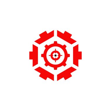 Endüstriyel şirket için ikon logosu tasarımı