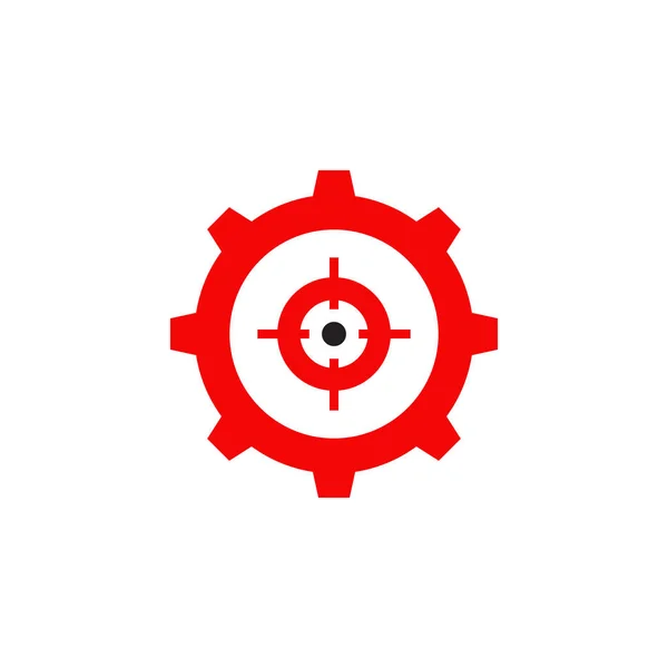 Gear ikon logó kialakítása ipari vállalat számára — Stock Vector