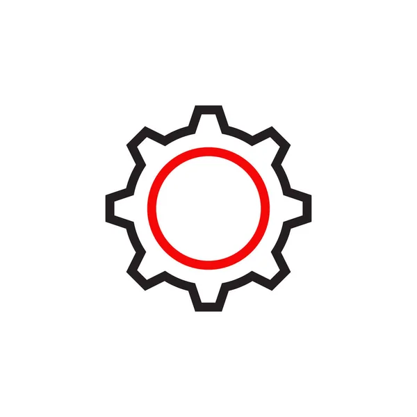 Icono de engranaje diseño de logotipo para empresa industrial — Vector de stock