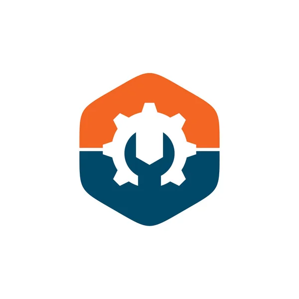 Design de logotipo de ícone de engrenagem para empresa industrial — Vetor de Stock