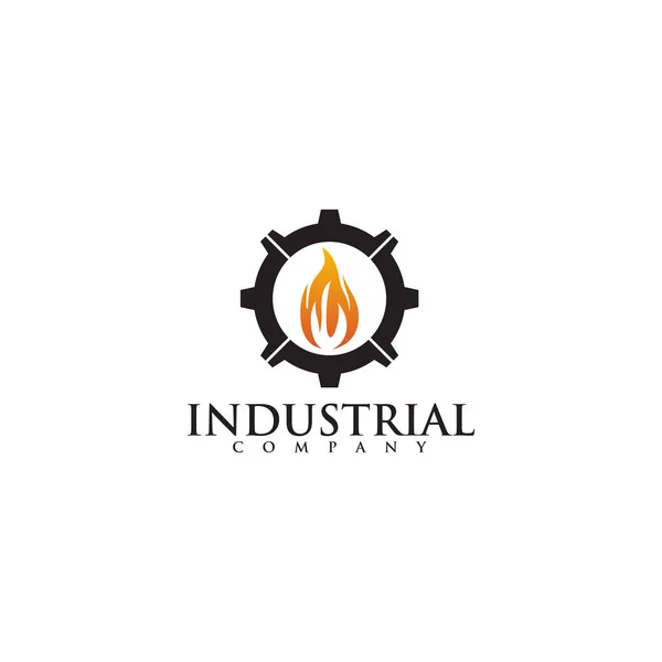 Design de logotipo de ícone de engrenagem para empresa industrial —  Vetores de Stock