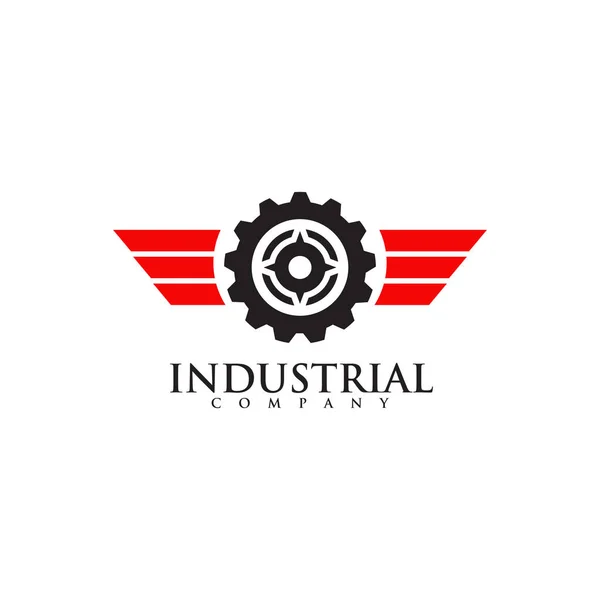 Design de logotipo de ícone de engrenagem para empresa industrial —  Vetores de Stock