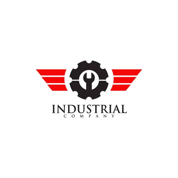 Design de logotipo de ícone de engrenagem para empresa industrial —  Vetores de Stock