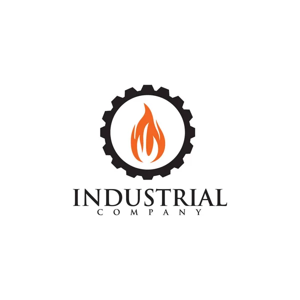 Design de logotipo de ícone de engrenagem para empresa industrial —  Vetores de Stock