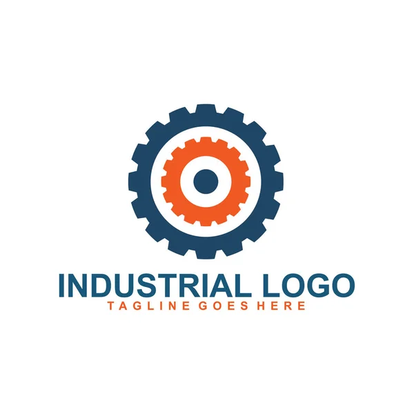 Conception de logo icône engrenage pour entreprise industrielle — Image vectorielle