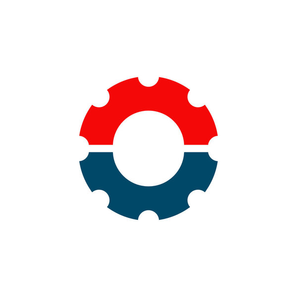 Gear icon logo design for industrial company
