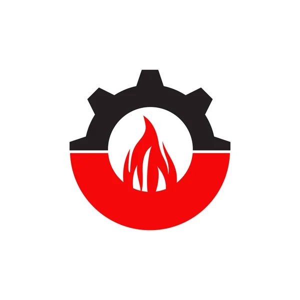 Endüstriyel şirket için ikon logosu tasarımı — Stok Vektör