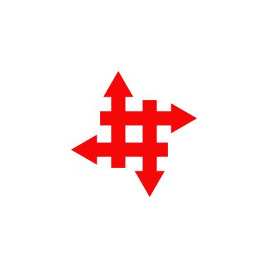 Hash etiket logo tasarım vektör şablonu