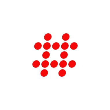 Hash etiket logo tasarım vektör şablonu