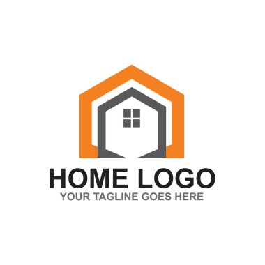 Ev logosu tasarım vektör şablonu