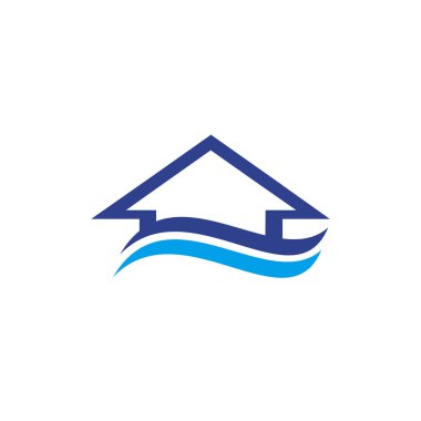 Ev logosu tasarım vektör şablonu