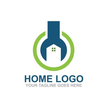 Ev logosu tasarım vektör şablonu