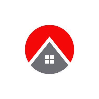 Ev logosu tasarım vektör şablonu