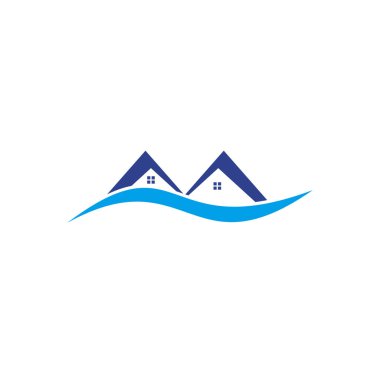 Ev logosu tasarım vektör şablonu
