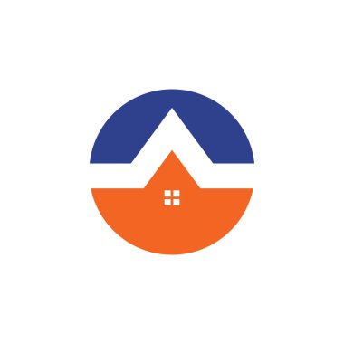Ev logosu tasarım vektör şablonu