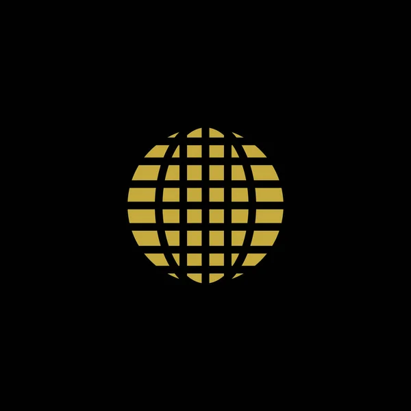 Globe iicon logo tasarım vektör şablonu — Stok Vektör