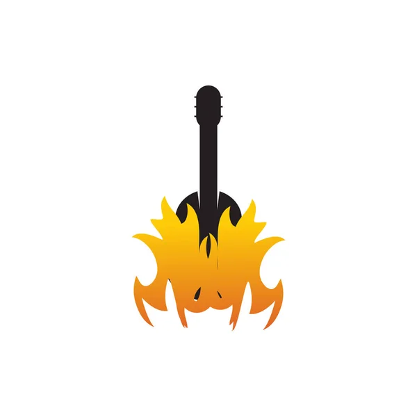 Logo instrumentu gitarowego wzór wektor projektu — Wektor stockowy