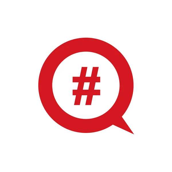 Hashtag logó ikon design vektor sablon — Stock Vector