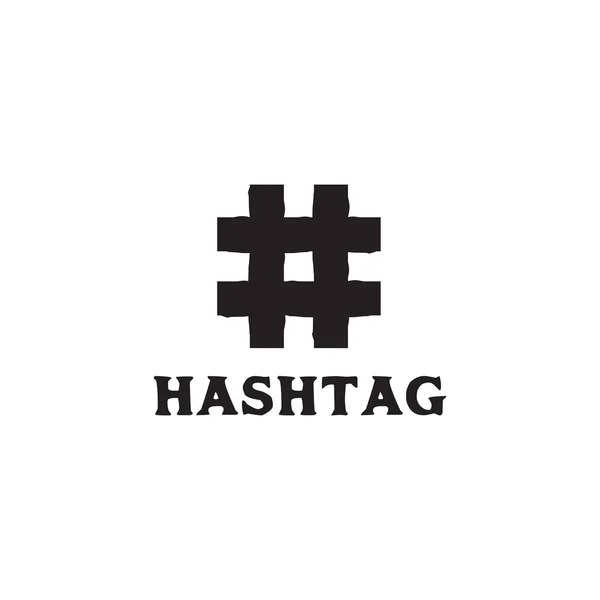 Hash tag logo design vector template — 스톡 벡터