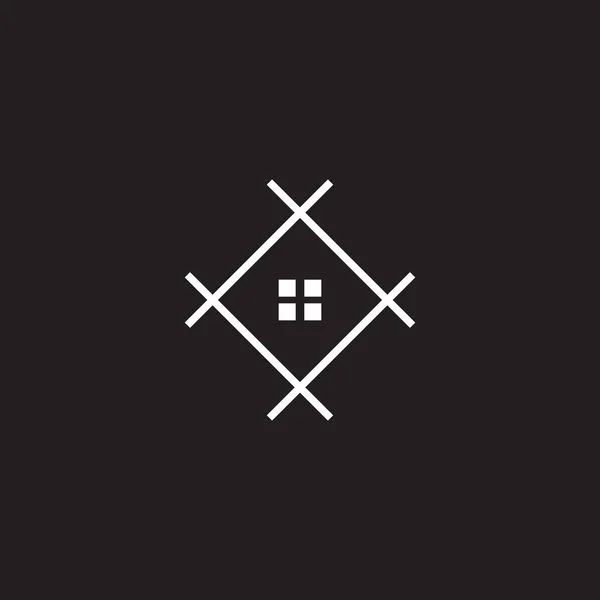 Templat desain logo real estate - Stok Vektor