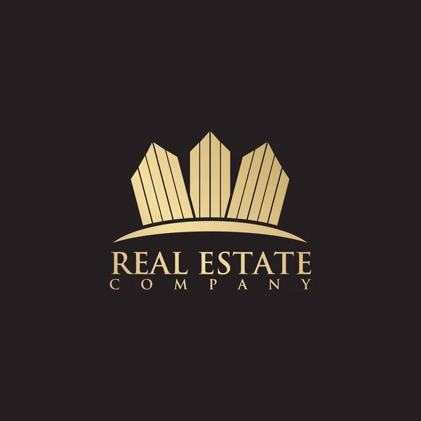 Real estate logo design vector template — Stock Vector