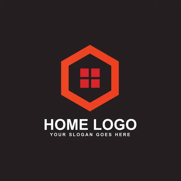Ev logosu tasarım vektör şablonu — Stok Vektör