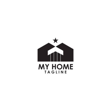 Ev logosu tasarım vektör şablonu