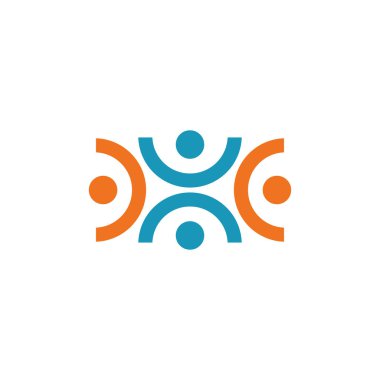 İnsan karakter logo tasarımı simgesi