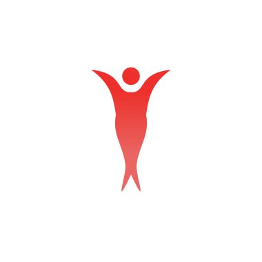 İnsan karakter logo tasarımı simgesi