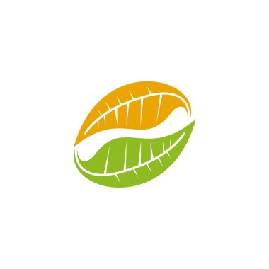 Yaprak simgesi logo tasarım şablonu