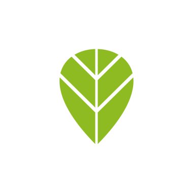 Yaprak simgesi logo tasarım şablonu