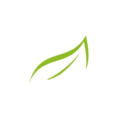 Yaprak simgesi logo tasarım şablonu