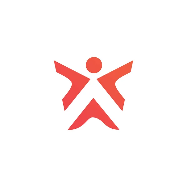 Personaje humano logo diseño icono — Archivo Imágenes Vectoriales