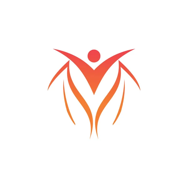 Personaje humano logo diseño icono — Archivo Imágenes Vectoriales