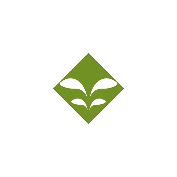 Yaprak simgesi logo tasarım şablonu — Stok Vektör