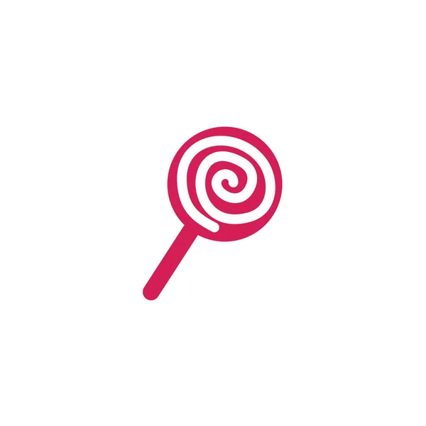 甘いキャンディロゴデザインベクトルテンプレート — ストックベクタ