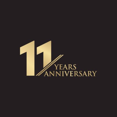 11. yıl dönümü logo tasarım şablonu